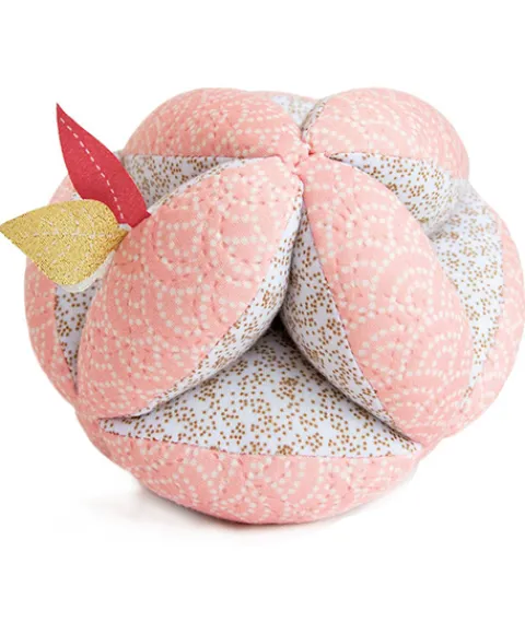 Doudou et Compagnie Balle d'activités Lapin de sucre - Rose - 15 cm> Balles Sensorielles