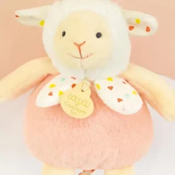 Doudou et Compagnie Boite a musique bebe - Mouton orange clair - 20 cm><noscript><img width=