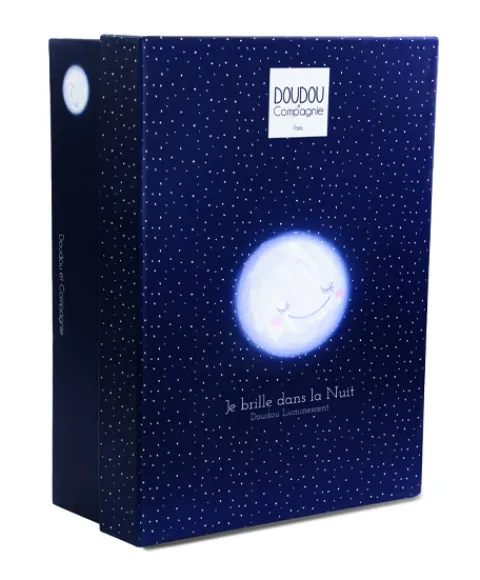 Doudou et Compagnie Boite a musique luminescente ours - 17 cm - Clair de Lune> Boîte À Musique