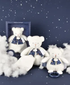 Doudou et Compagnie Boite a musique luminescente ours - 17 cm - Clair de Lune><noscript><img width=
