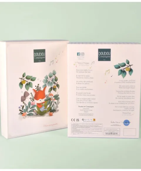 Doudou et Compagnie Boite a musique Renard - Romarin - 20 cm> Boîte À Musique