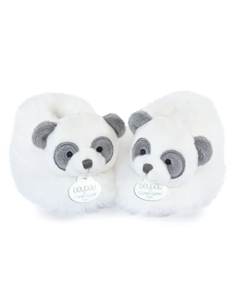 Doudou et Compagnie Chaussons bebe en peluche Panda - Unicef - 0-6 mois> Chaussons