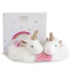 Doudou et Compagnie Coffret cadeau naissance chaussons bébé Licorne avec hochet - 0/6 mois> Chaussons