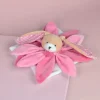 Doudou et Compagnie Coffret Doudou lapin pétales Collector rose - 28 cm> Doudou Plat