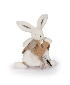 Doudou et Compagnie Coffret Doudou plat Lapin beige - Happy Wild - 25 cm><noscript><img width=