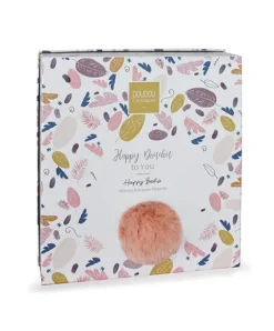 Doudou et Compagnie Coffret Doudou plat Lapin Vieux rose - Happy Boho - 25 cm><noscript><img width=