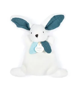 Doudou et Compagnie Coffret Mini Doudou Lapin bleu - Happy Pop - 17 cm><noscript><img width=