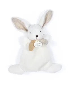 Doudou et Compagnie Coffret Mini Doudou plat Lapin beige - Happy Wild - 17 cm><noscript><img width=