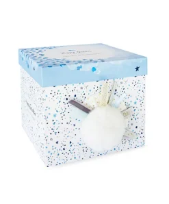 Doudou et Compagnie Coffret Pantin Lapin bleu - Happy Glossy - 25 cm><noscript><img width=
