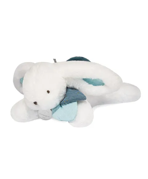 Doudou et Compagnie Coffret Pantin Lapin bleu - Happy Pop - 25 cm> Peluches