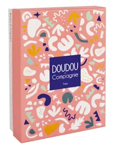 Doudou et Compagnie Coffret peluche dinosaure orange - Attache tetine Lou - 23 cm><noscript><img width=