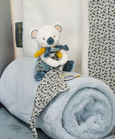 Doudou et Compagnie Coffret peluche Koala Yoca avec Doudou - 15 cm> Doudou Mouchoir|Peluche Avec Doudou