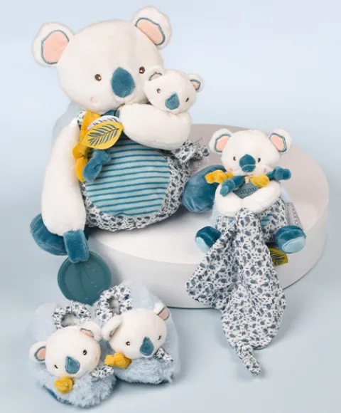 Doudou et Compagnie Coffret peluche Koala Yoca avec Doudou - 15 cm> Doudou Mouchoir|Peluche Avec Doudou