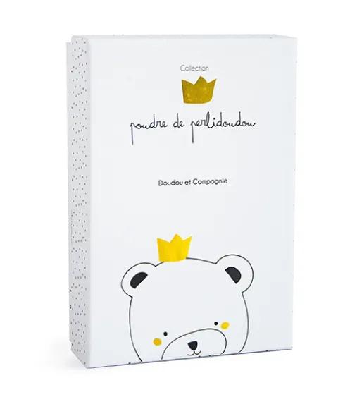 Doudou et Compagnie Doudou attache sucette ours Petit Roi marron - 15 cm> Petit Format|Doudou Plat