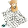 Doudou et Compagnie Doudou bébé ours en coton BIO - 20 cm - modèle aléatoire> Doudou Plat