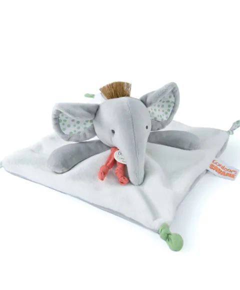 Doudou et Compagnie Doudou elephant gris - 25 cm> Doudou Plat