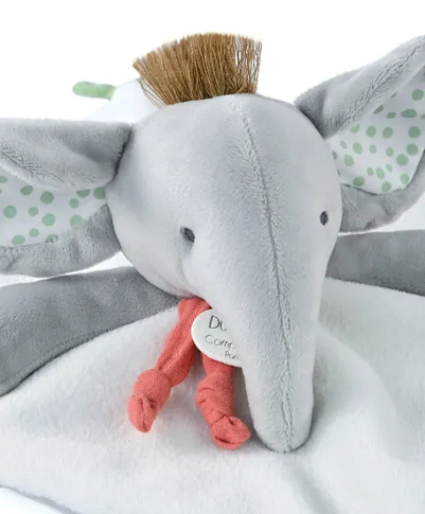 Doudou et Compagnie Doudou elephant gris - 25 cm> Doudou Plat