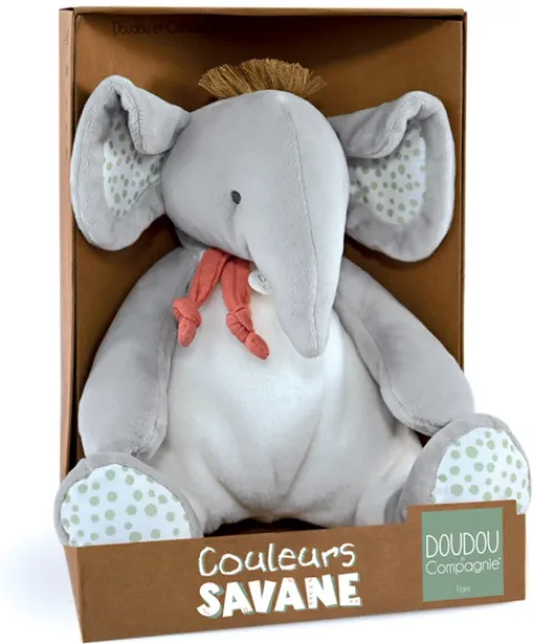 Doudou et Compagnie Doudou elephant gris - 30 cm> Peluches