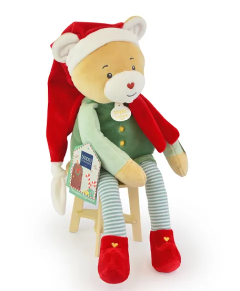 Doudou et Compagnie Doudou Farceur de Noël - Cotillon Lutin Farceur 40 cm> Peluches