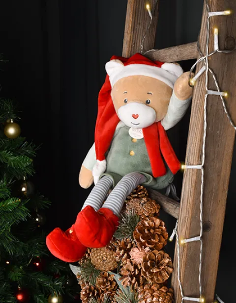 Doudou et Compagnie Doudou Farceur de Noël - Cotillon Lutin Farceur 40 cm> Peluches