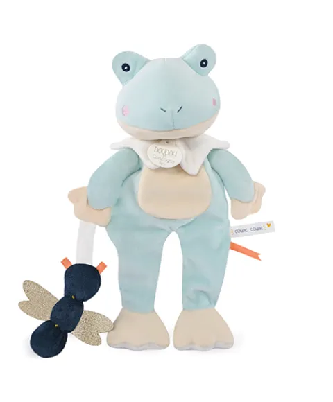 Doudou et Compagnie Doudou grenouille verte avec libellule - "Ma petite grenouille"> Peluches|Hochets Et Pantins D'Activités