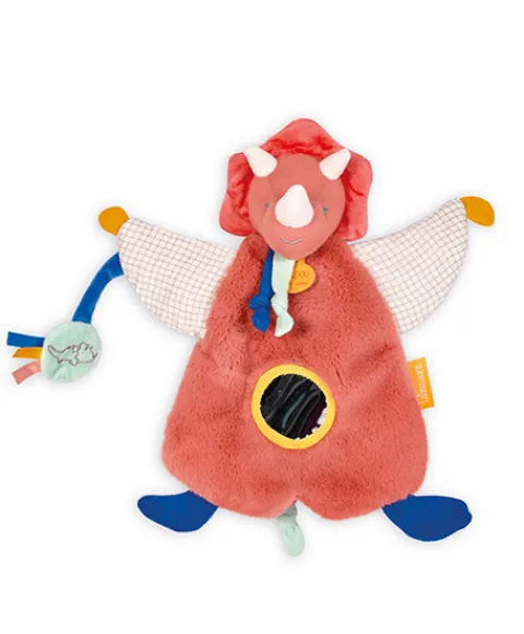 Doudou et Compagnie Doudou marionnette d'éveil Dinosaure Orange Lou - 25 cm> Doudou Plat|Marionnettes