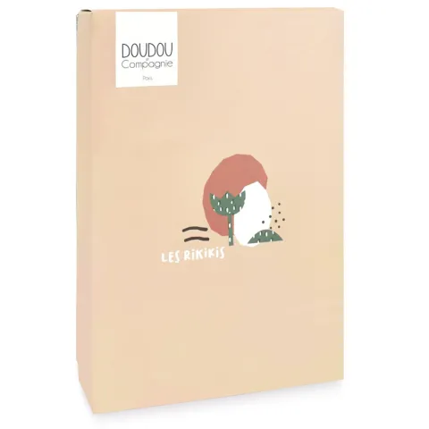 Doudou et Compagnie Doudou mouchoir chien vert et marron - 11 cm> Doudou Mouchoir