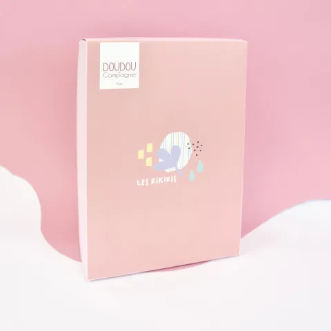 Doudou et Compagnie Doudou mouchoir Girafe rose - 11 cm> Doudou Mouchoir