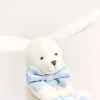 Doudou et Compagnie Doudou mouchoir lapin bleu - 10 cm - Boite fleur> Doudou Mouchoir|Petit Format