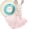 Doudou et Compagnie Doudou mouchoir lapin rose en coton BIO - 15 cm> Doudou Mouchoir|Petit Format