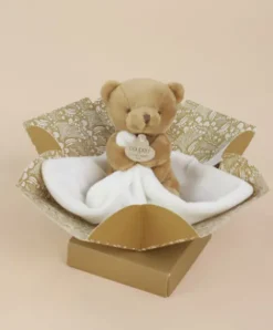 Doudou et Compagnie Doudou mouchoir- Mon petit ourson - Marron - 10 cm> Doudou Plat