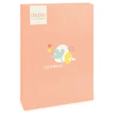 Doudou et Compagnie Doudou mouchoir mouton blanc et orange - 11 cm><noscript><img width=