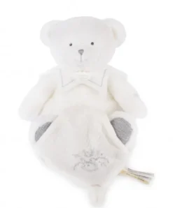 Doudou et Compagnie Doudou mouchoir ours Gris - 30 cm - Collection Anniversaire><noscript><img width=