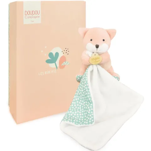 Doudou et Compagnie Doudou mouchoir renard orange - 11 cm> Doudou Mouchoir