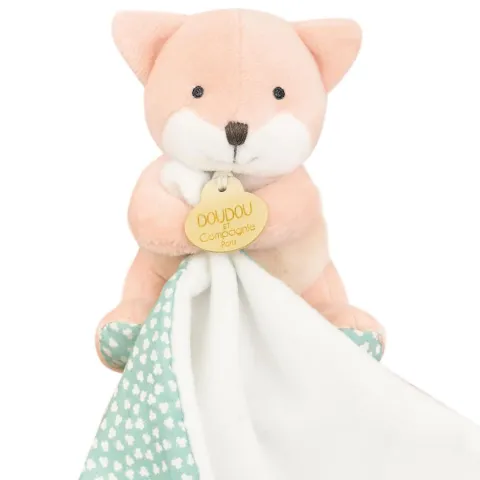 Doudou et Compagnie Doudou mouchoir renard orange - 11 cm> Doudou Mouchoir