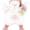 Doudou et Compagnie Doudou Ours cape Rose - 25 cm - Collection Anniversaire> Doudou Plat