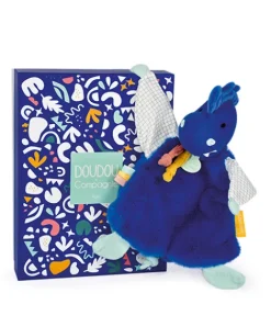 Doudou et Compagnie Doudou plat dinosaure bleu Sashou - 25 cm> Doudou Plat