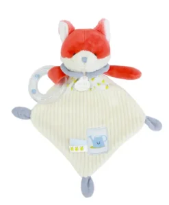 Doudou et Compagnie Doudou plat hochet billes - Renard Romarin - 21 cm> Doudou Plat|Hochets Et Pantins D'Activités