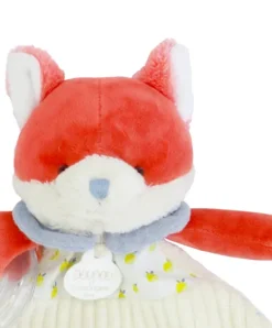 Doudou et Compagnie Doudou plat hochet billes - Renard Romarin - 21 cm><noscript><img width=
