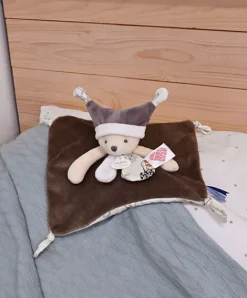 Doudou et Compagnie Doudou plat Ours 3 histoires - Marron> Doudou Plat