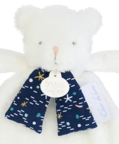 Doudou et Compagnie Doudou plat Ours Luminescent - 26 cm - Clair de Lune><noscript><img width=