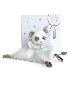 Doudou et Compagnie Doudou plat Panda gris - Attrape-rêves - 20 cm><noscript><img width=