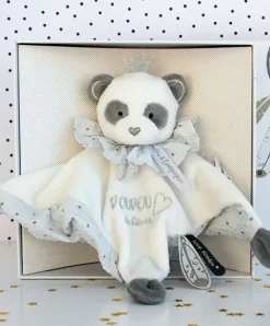 Doudou et Compagnie Doudou plat Panda gris - Attrape-rêves - 20 cm><noscript><img width=