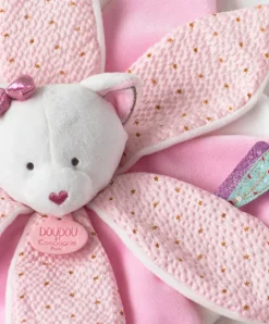 Doudou et Compagnie Doudou pétales Chat rose- Attrape-rêves - 26 cm> Doudou Plat