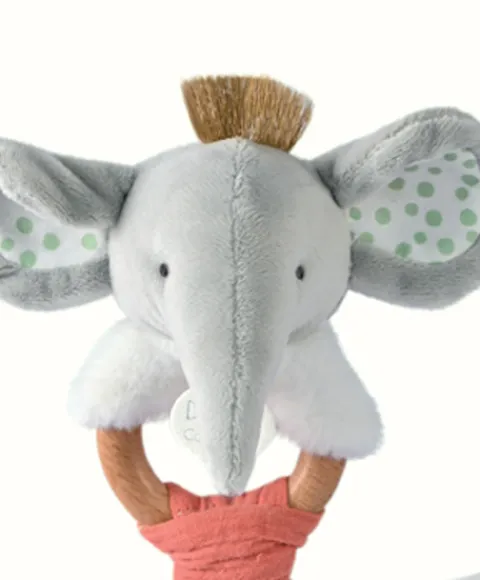 Doudou et Compagnie Hochet bébé éléphant - 15 cm> Hochets Et Pantins D'Activités