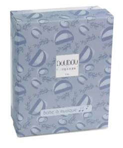 Doudou et Compagnie Lapin DOUDOU® - boite à musique lapin - 20 cm - Bleu><noscript><img width=