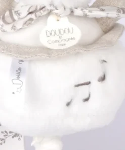 Doudou et Compagnie Lapin DOUDOU® - boite à musique lapin - 20 cm - Blanc><noscript><img width=