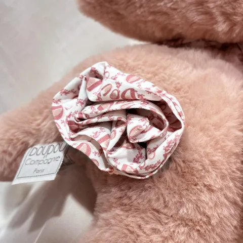 Doudou et Compagnie Lapin DOUDOU® - Peluche lapin Rose poudré - 25 cm> Peluches