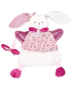 Doudou et Compagnie Marionnette à main Lapin Cerise rose - 28 cm> Marionnettes|Marionnettes