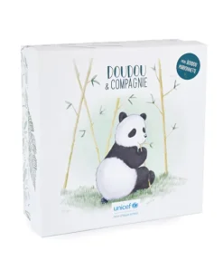 Doudou et Compagnie Marionnette à main peluche Panda - 25cm - Unicef - 0-6 mois><noscript><img width=
